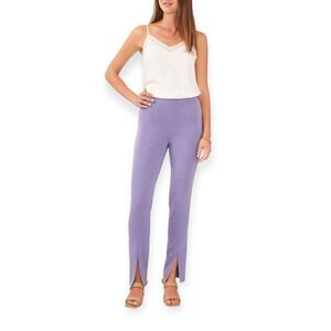 1.STATE Front Slit Stretch Crepe Pants in Purple Twilight Size 16W NEW